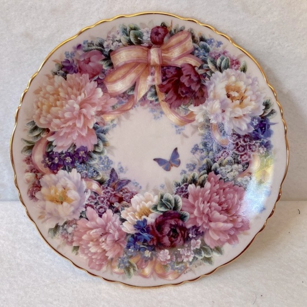 Lena Liu Limited Edition Circle of Love Floral Plate The Bradford Exchan…